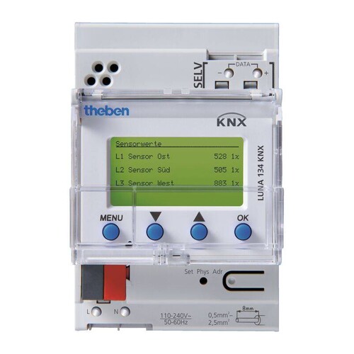 T1349200 Theben KNX Helligkeitssensor LUNA 134 Produktbild Front View L