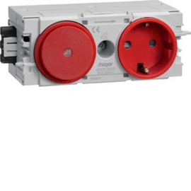 GS11003020 HAGER Kanalsteckdose/Schalter Wago C-Profil rot Produktbild