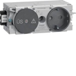 GS12009011 HAGER Kanalsteckdose/Fein- schutz Wago C-Profil gs Produktbild