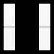 LS502TSAWW Jung Tastensatz 2fach, komplett LS Alpinweiß Produktbild front S