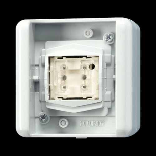 8471.01LEDW Jung KNX Taster BA 1fach WG Tasterstellung Produktbild Front View L