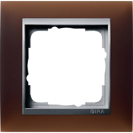 021159 GIRA Abdeckrahmen 1fach für Farbe Alu Gira Event Opak Dunkelbraun Produktbild