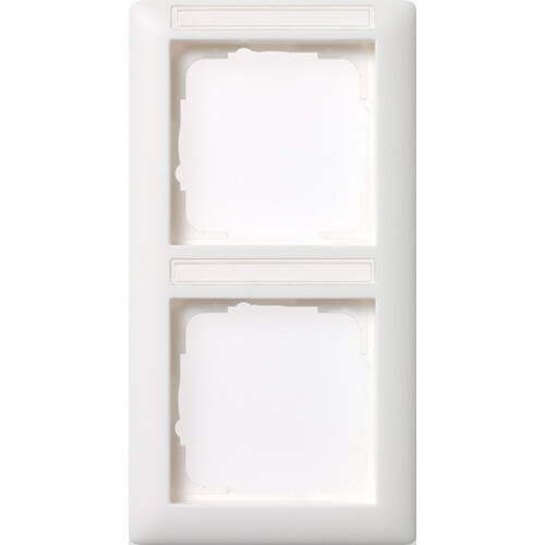 110203 GIRA Abdeckrahmen 2fach BSF senkrecht Standard 55 Reinweiß Produktbild