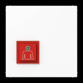 NRS LS 0834 RT WW JUNG Ruftaster LS990 reinweiß Produktbild front M