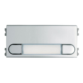 7374 Fermax FERMAX Skyline Tastenmodul 1 Doppeltaster (2),4+N,silber/chrom,Gr.V Produktbild front M