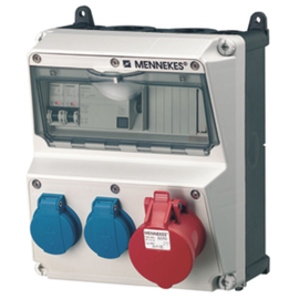 920007 MENNEKES Steckdosen-Kombi AMAXX 2 2xSSTD 1x16/5 IP44 + Abs. Produktbild front M