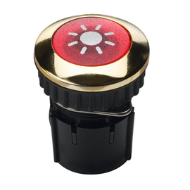 63042 Grothe Klingeltaster LED Knopf rot/ Hülse Messing, (Typ PROTACT 1 Produktbild