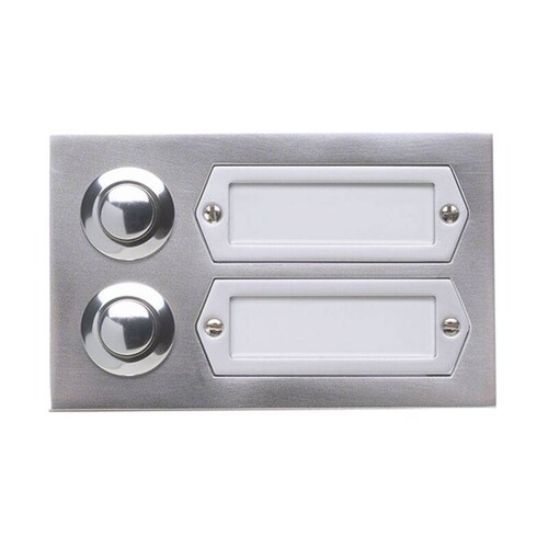 55532 Grothe AP-Klingelplatte Aluguss 2 Taster, max.24V, (Typ ETA 502 Produktbild Front View L