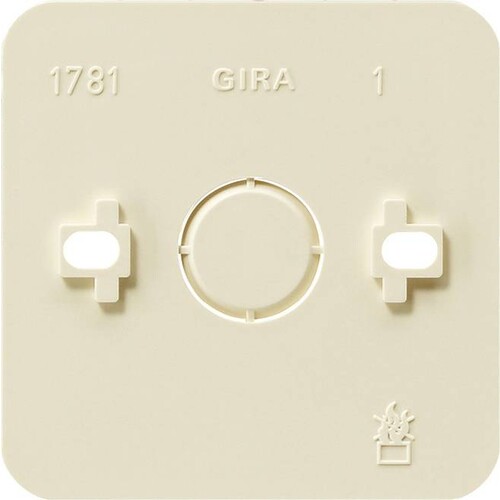 008113 GIRA Montageplatte 1fach Aufputz Produktbild Front View L