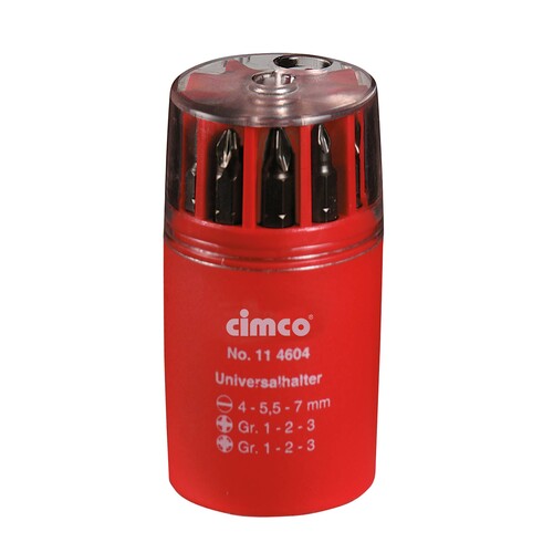 114604 Cimco Bit-Box 10 teilig Schlitz, PH, PZ Produktbild Front View L