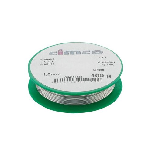 150152 CIMCO ELEK.LOT BLEIFREI 1,0 MM 100G Produktbild Front View L