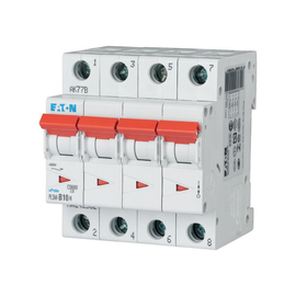 242582 EATON PLSM-B10/4-MW Leitungsschutzschalter 10A 10kA 4-polig Produktbild front M