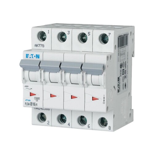 242635 EATON PLSM-D16/4-MW Leitungsschutzschalter 16A 10kA  4-polig Produktbild Front View L