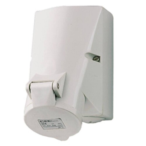 2676 MENNEKES CEE-Wandsteckdose 32A 5p 1h 400V IP44 Produktbild Front View L