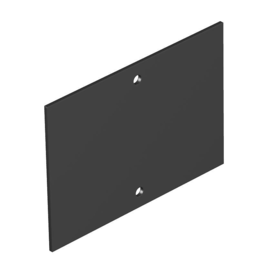 7408228 OBO T4B P0S2 9011 Abdeckplatte ohne Lochbild für T4B 110x77mm Polyvinyl Produktbild front M