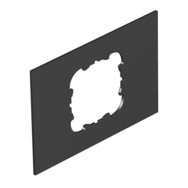 7408244 OBO T4B P2S 9011 Abdeckplatte 1xEK für T4B 110x77mm Polyvinylchlorid g Produktbild front M