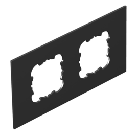 7408464 OBO T8NL P3 9011 Abdeckplatte 2xEKR für T4L/T8NL Polyamid graphitschwa Produktbild front M