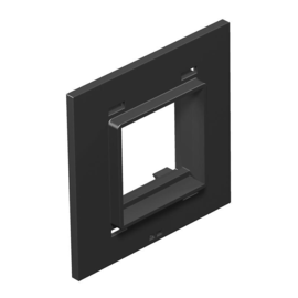 7408474 OBO T8NL P45 9011 Abdeckplatte 1f Modul 45 für T4L/T8NL Polyamid graphi Produktbild front M