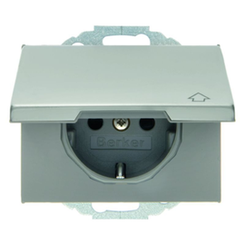 47477104 Berker K.5 SSD mit Klappdeckel und erhöhtem Berührungsschut Produktbild front M