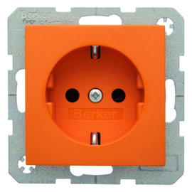 47238914 Berker BERKER S.1/B.x SSD mit erhöhtem Berührungsschutz orange glänzen Produktbild front M