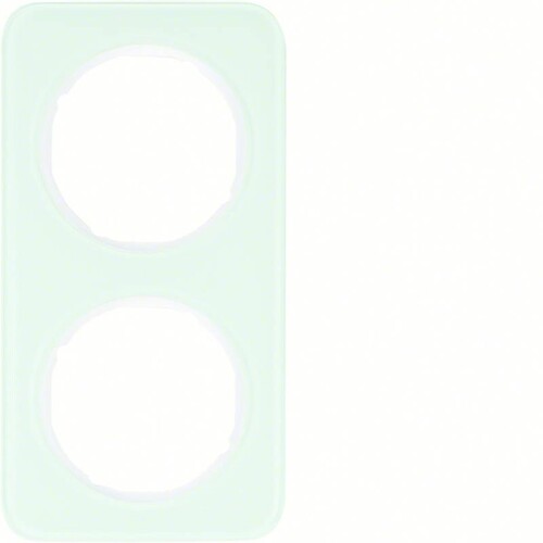 10122109 Berker R.1 Rahmen 2fach Glas polarweiß Produktbild