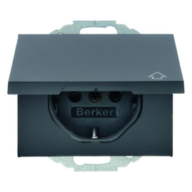 47477106 Berker K.1 SSD mit Klappdeckel und erh. Berührungsschutz an Produktbild front M