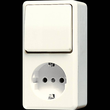 676A Jung SCHUKO-Steckdose m. Wechsel- Schalter Produktbild front S