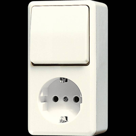 676A Jung SCHUKO-Steckdose m. Wechsel- Schalter Produktbild front M