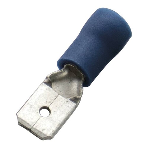 263424 Haupa Flachstecker blau isoliert 1,5-2,5/6,3x0,8 Nylon Produktbild Front View L