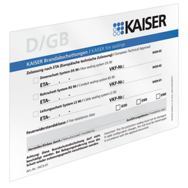 9473-92 Kaiser Schott- Kennzeichnungsschild Produktbild
