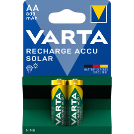 56736101402 Varta RECHARGE ACCU Solar (2Stk.-Bl.) 800mAh Akku Mignon AA HR6 Produktbild