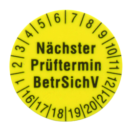 2145956 AMPROBE PRÜFETIKETTE 1238 gelb rund Prüfetiketten D=15mm (250 St.) Produktbild