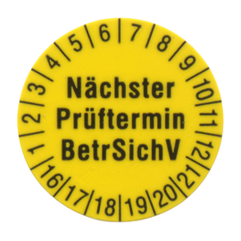 2145956 AMPROBE PRÜFETIKETTE 1238 gelb rund Prüfetiketten D=15mm (250 St.) Produktbild front M