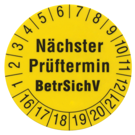 2145963 AMPROBE PRÜFETIKETTE 1239 gelb rund Prüfetiketten D=30mm (250 St.) Produktbild front M