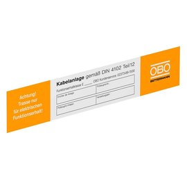 7205423 Obo KS-E DE Kennzeichnungsschild Funktionserhalt 250x43 PVC Produktbild
