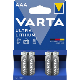 06103301404 Varta ULTRA LITHIUM AAA (4Stk.-Bli.) Micro Batterie LR03, MN2400 Produktbild