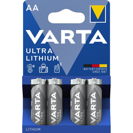 06106301404 Varta ULTRA LITHIUM AA (4Stk.-Bli.) Mignon Batterie LR6, MN1500 Produktbild