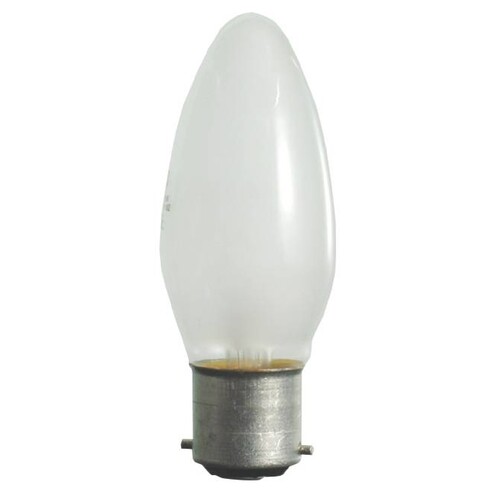 40867 Scharnberger Kerzenlampe Ba22D 60W 240V matt Produktbild Front View L