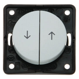 936532507 BERKER INTEGRO Flow/Pure Jalousietaster grau glänzend Produktbild front M