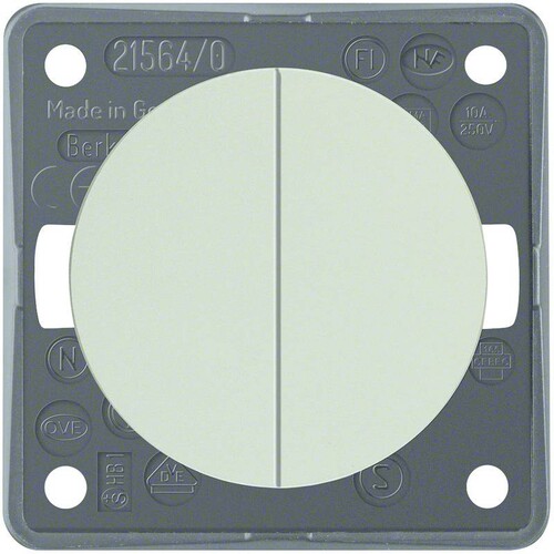 936752508 BERKER INTEGRO Doppeltaster zwei Schließer chrom matt Produktbild Front View L