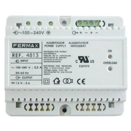 4813 FERMAX Netzgerät für Verteiler- einbau 6 TE, 240Vac/12Vdc-2A Produktbild