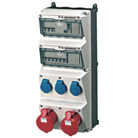 940008 Mennekes MENNEKES Steckdosen-Kombi AMAXX 4 3xSSTD, 2x32/5, Produktbild front M