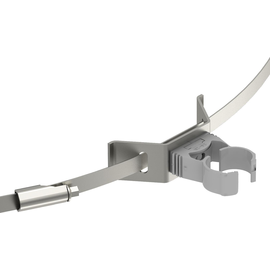 5408066 OBO isCon HS 26 PA Leitungshalte mit Spannband für isCon-Leitung grau ø 2 Produktbild front M
