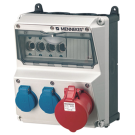920010 Mennekes MENNEKES Steckdosen-Kombi AMAXX 2 2xSSTD, 1x32/5, Produktbild front M