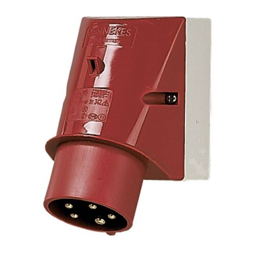 354 Mennekes MENNEKES CEE-Wandgerätestecker 32A 5p 400V 6h IP4 Produktbild Front View L