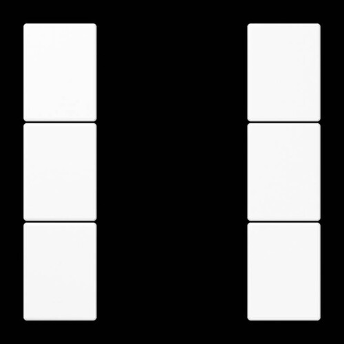 LS503TSAWW JUNG Tastensatz komplett 3fach mit Schriftfeld Produktbild