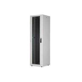 DN-19-22U-6/6-D DIGITUS 19 Zoll Schrank mit Glastür Grau 22HE H B600xT600mm Produktbild front M