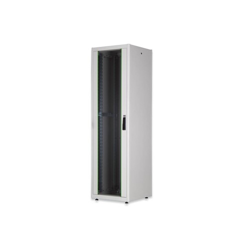 DN-19-22U-6/6-D DIGITUS 19 Zoll Schrank mit Glastür Grau 22HE H B600xT600mm Produktbild