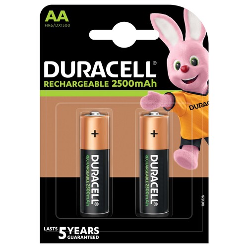 056978 Duracell StayCharged Akku AA Mignon (2 ST.-BL.) 2500mAh B2 Precharged Produktbild Front View L