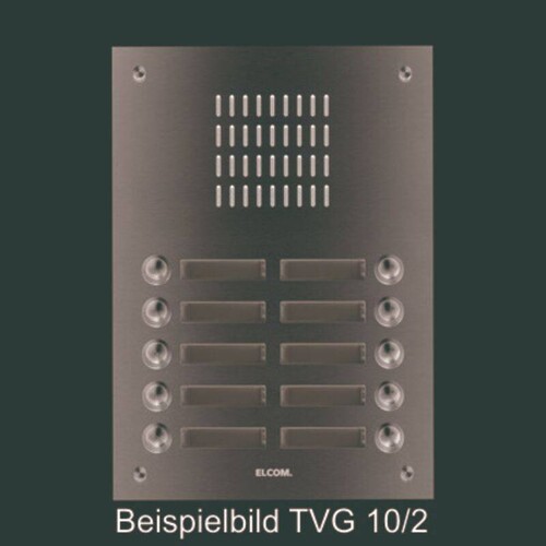 111.018.1 ELCOM TVG-10/2 UP-Türstation Edelstahl Matt 10 Tasten 2-reihig Produktbild Front View L